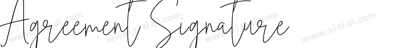 Agreement Signature字体转换